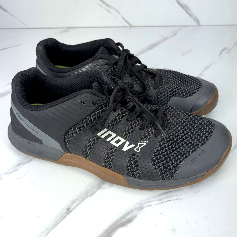 Inov 8 F-Lite 260 Knit Black Gray Mens 7.5 / Womens  9 Running Sneaker Shoes